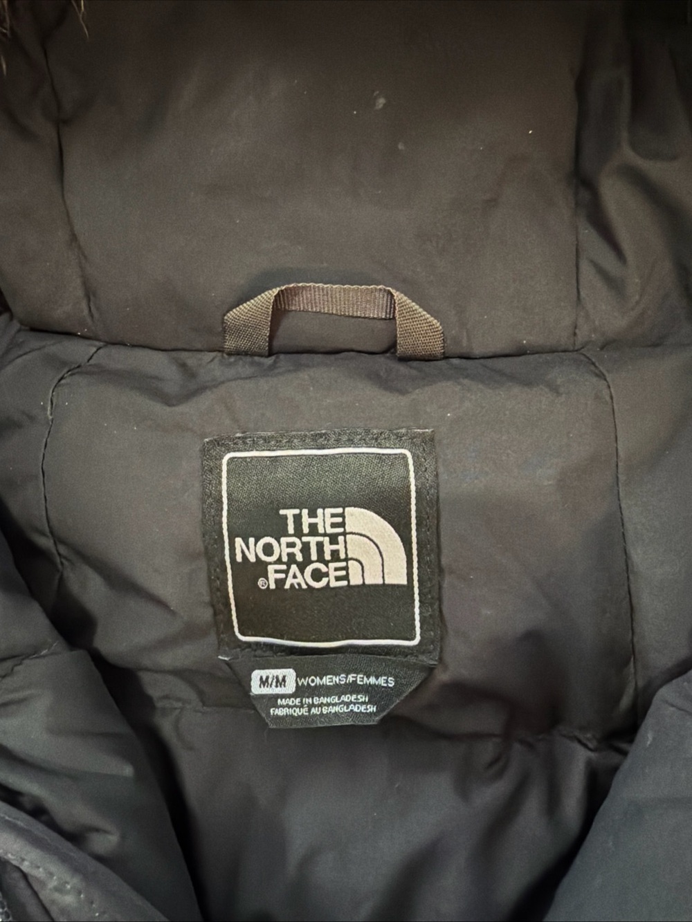 The North Face Women's Puffer Jacket Medium Gray, Goose Down, Faux Fur, Hooded - Picture 3 of 7